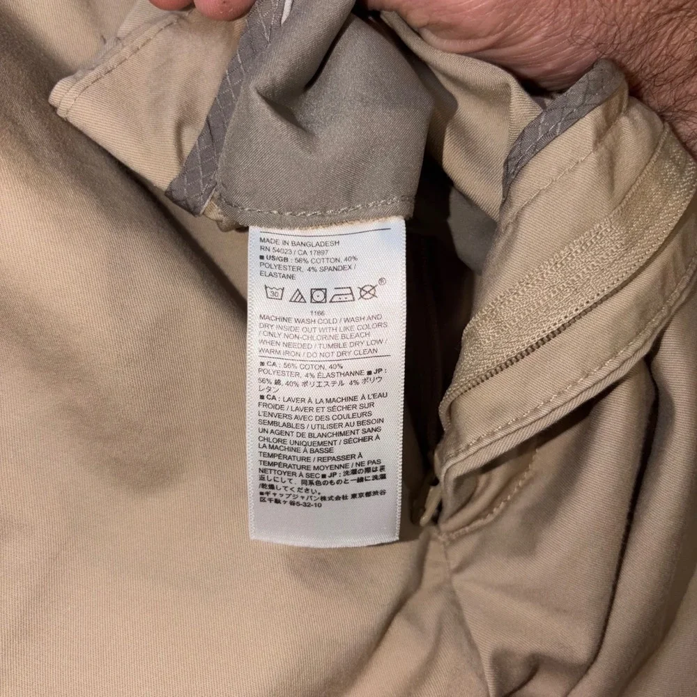 Banana Republic Slim Fit Chinos Mens 33x30 Khaki Tan Stretch Cotton Pants